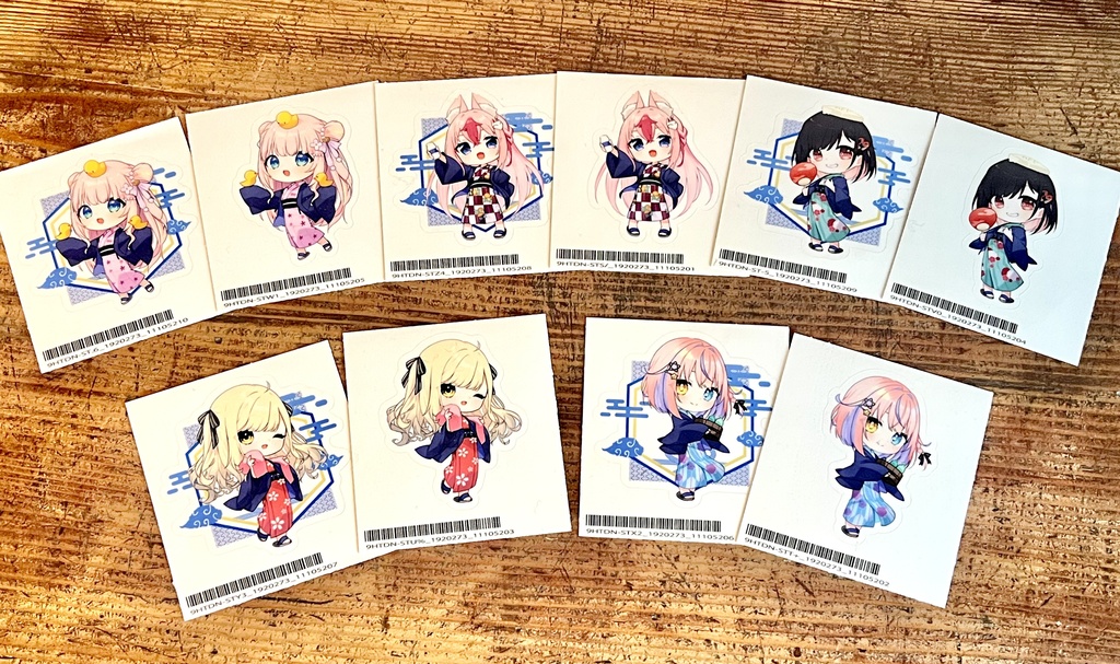 【ぶいたびっ!】ステッカー(全10種)