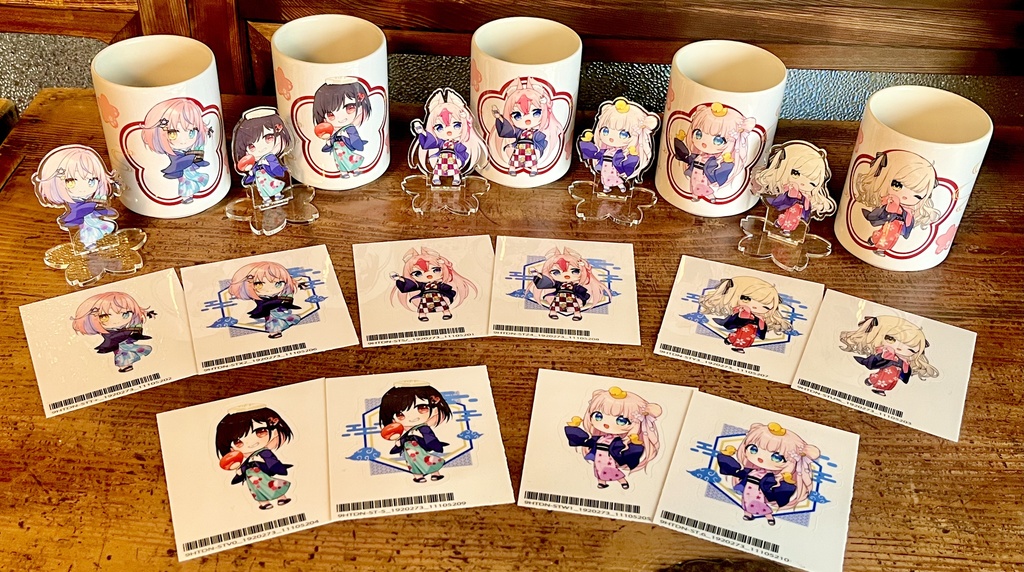 【ぶいたびっ!】ステッカーセット(全5種)