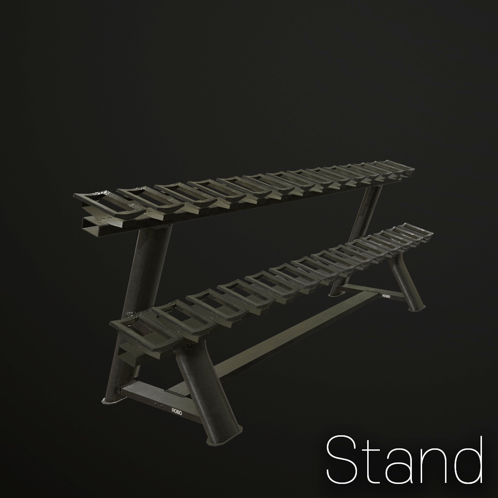 3D Model) GYM <Curl Barbell Set> <Dumbbell Set>