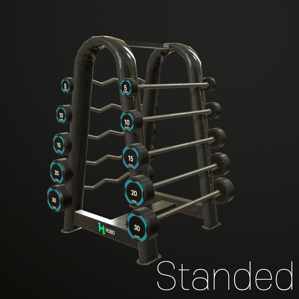 3D Model) GYM <Curl Barbell Set> <Dumbbell Set>