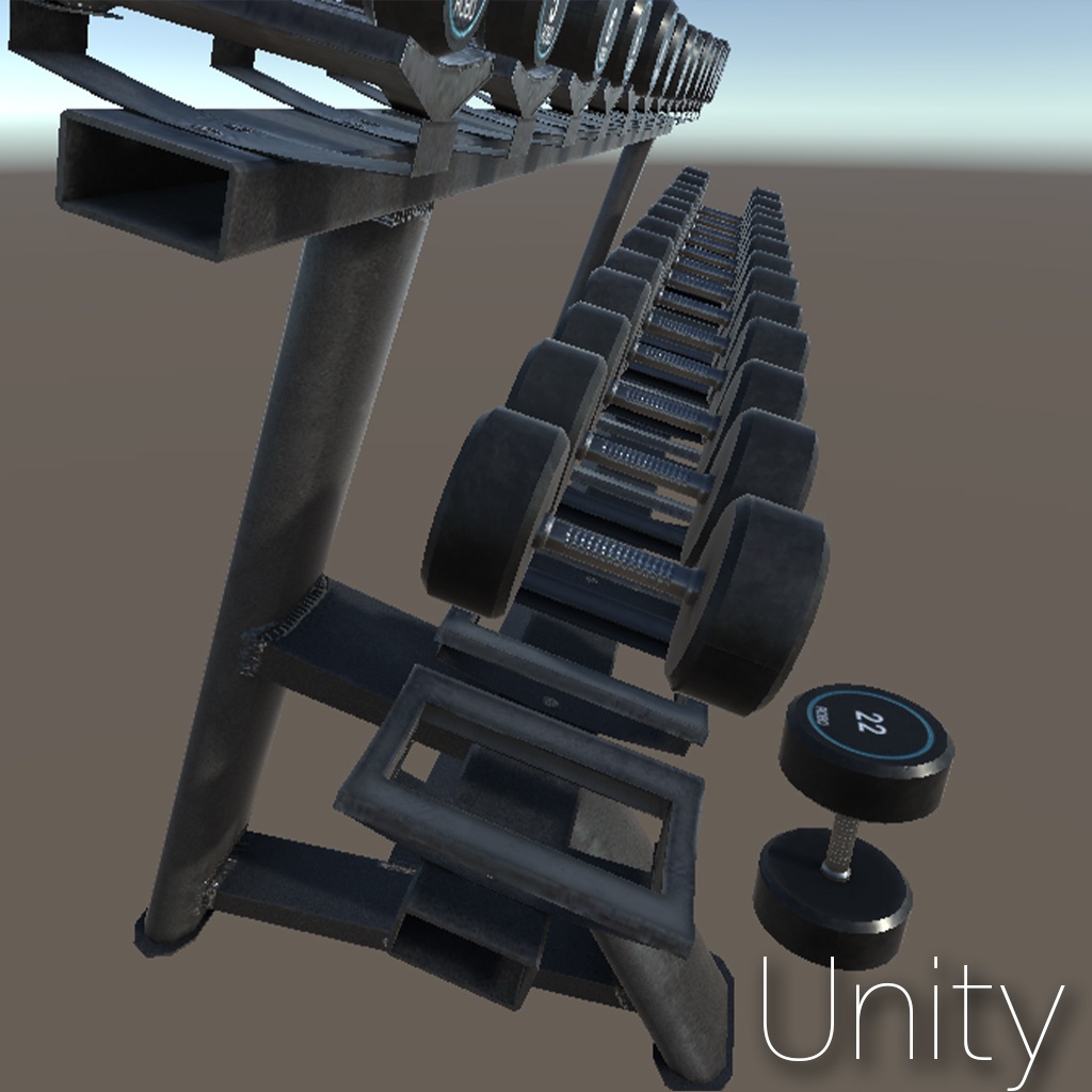 3D Model) GYM <Curl Barbell Set> <Dumbbell Set>