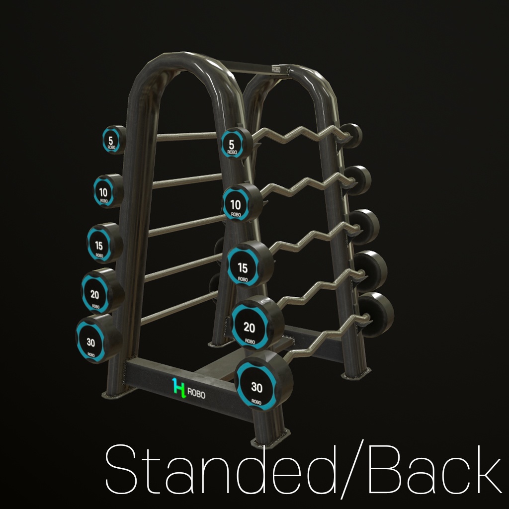 3D Model) GYM <Curl Barbell Set> <Dumbbell Set>
