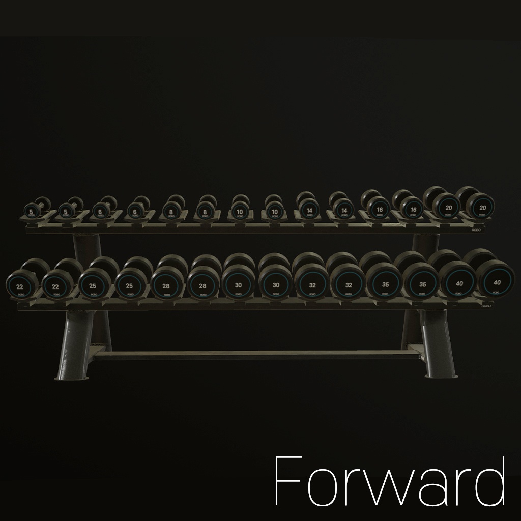 3D Model) GYM <Curl Barbell Set> <Dumbbell Set>