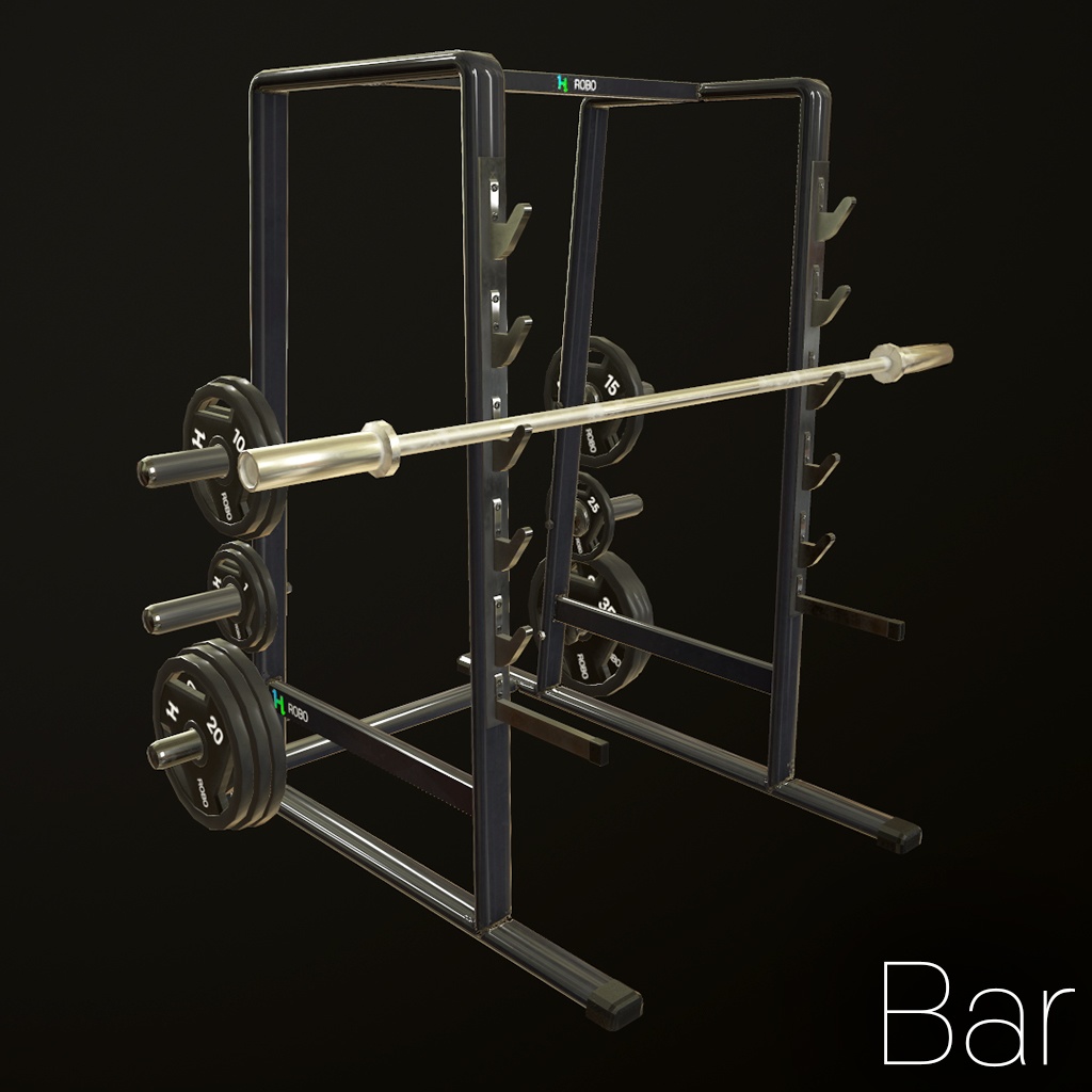 3D Model) GYM Smith Machine