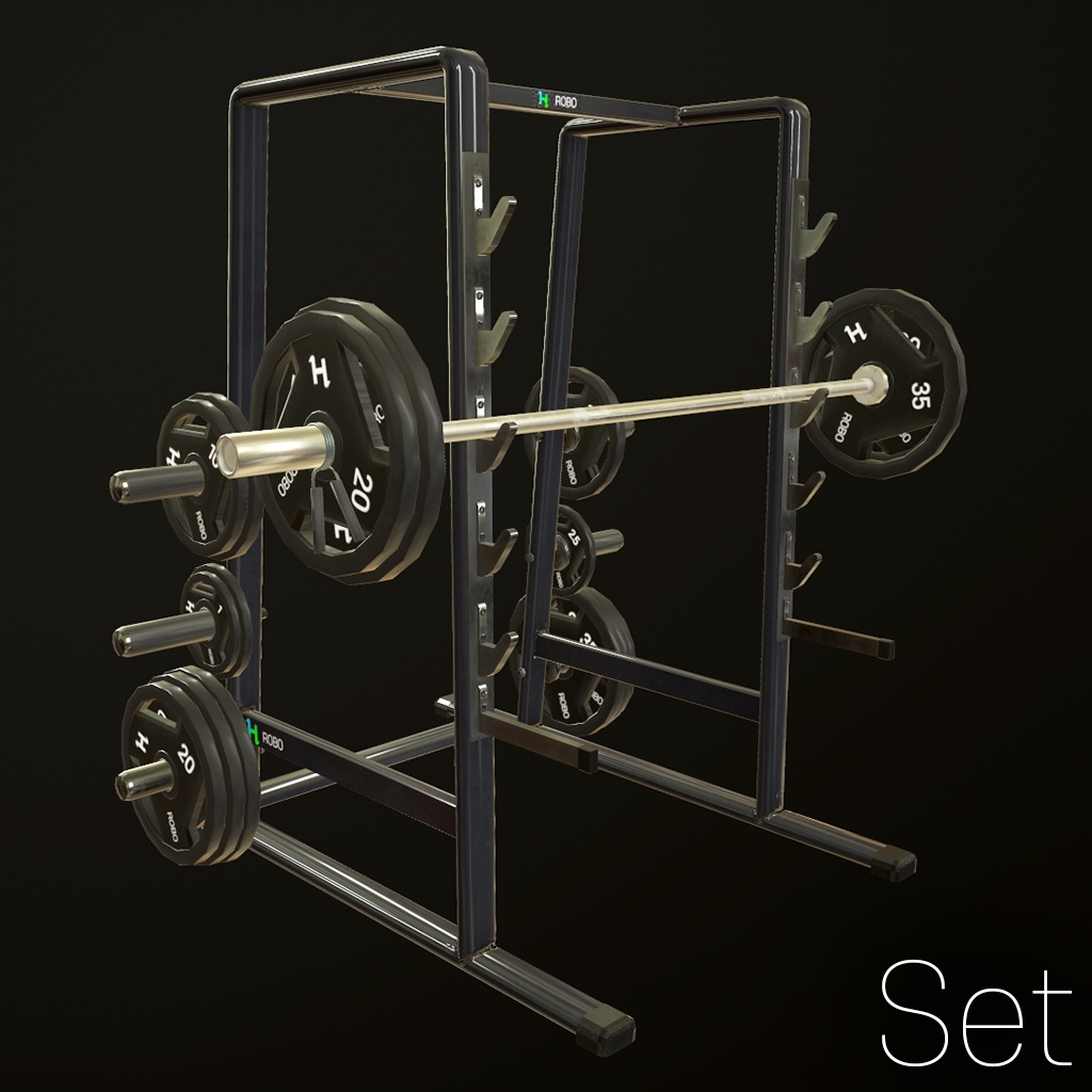 3D Model) GYM Smith Machine