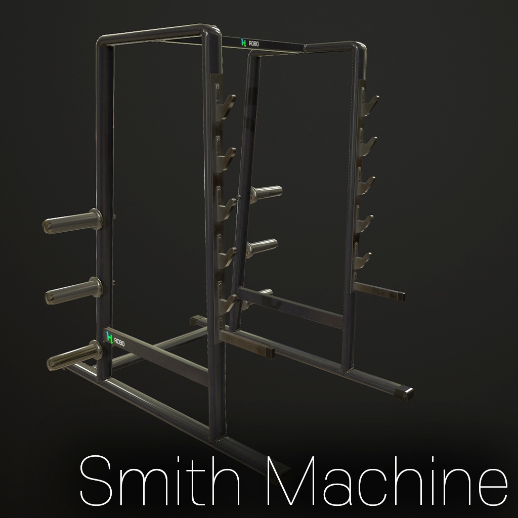 3D Model) GYM Smith Machine