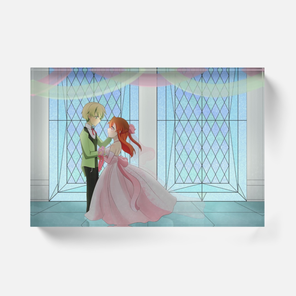 ケンアユ アクリルブロック(ウエディング)