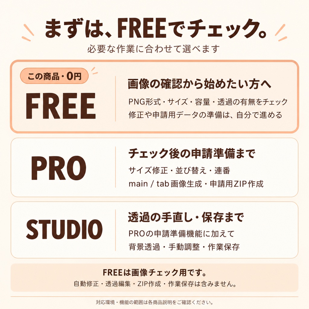 LINEスタンプ申請前チェッカー FREE|無料Webツール・利用ガイド付き