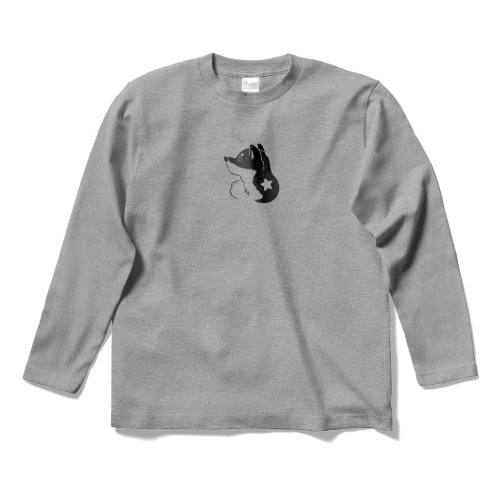 Wantomo ロングスリーブTシャツ・ 杢グレー S・M・L・XL