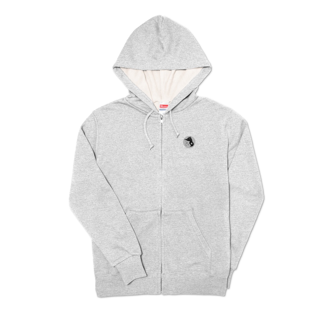 Wantomo ジップパーカー・ 杢グレー S・M・L・XL