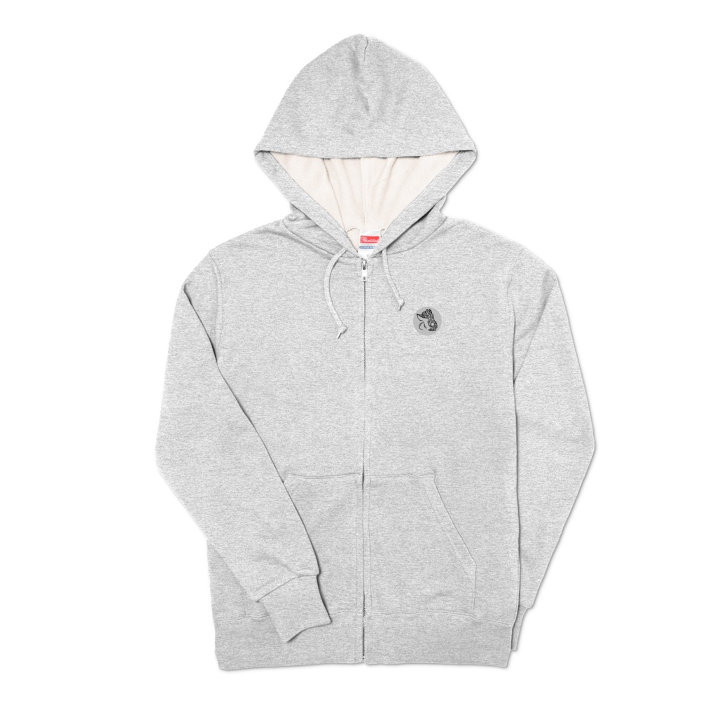 Wantomo HK ジップパーカー・ 杢グレー S・M・L・XL