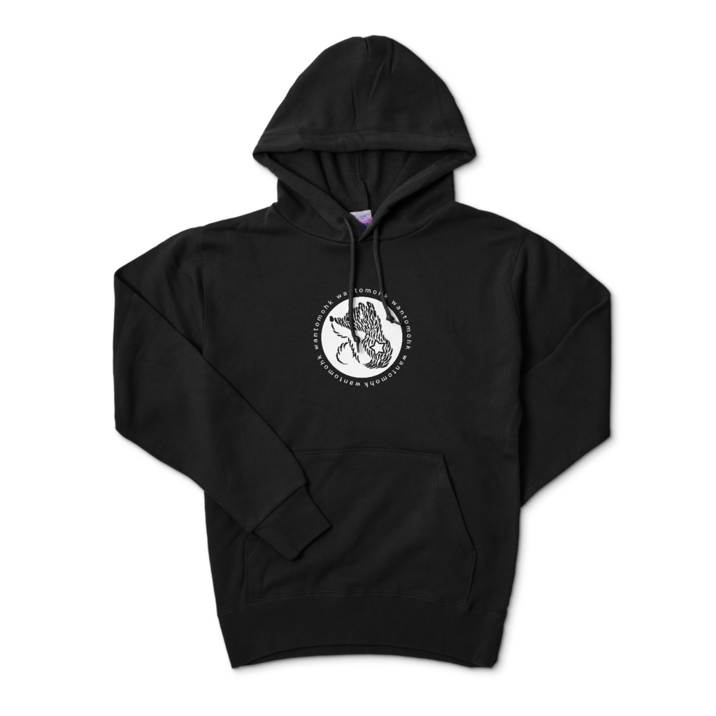 Wantomo HK プルオーバー パーカー No.1・ブラック S・M・L・XL