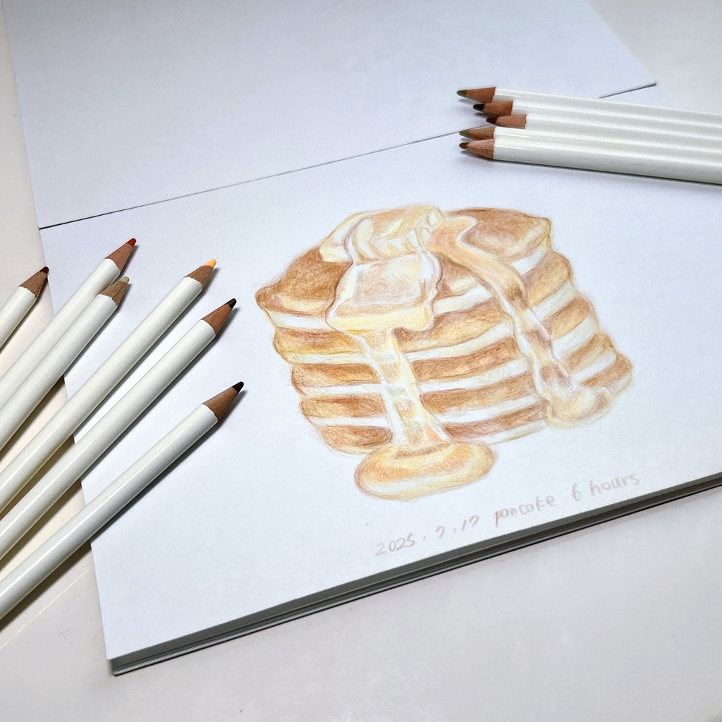 色鉛筆と書でおくる残暑お見舞い