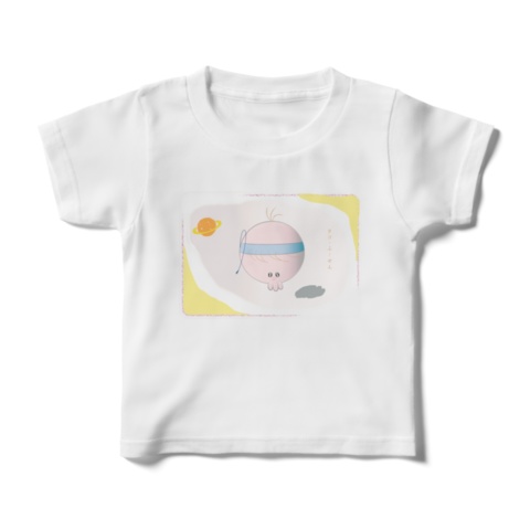 たこフ～セン－土星ぼっこ・キッズＴシャツ（ イエロー ）