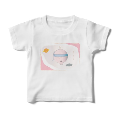 たこフ～セン－土星ぼっこ・キッズＴシャツ（ ピンク ）