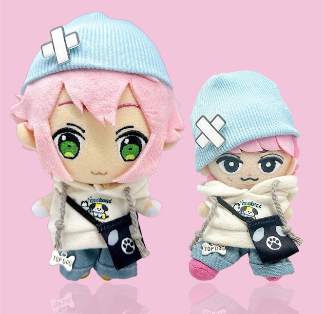 【送料込】ぬいちゃんのお洋服 セットアップ（帽子＆ショルダー付）