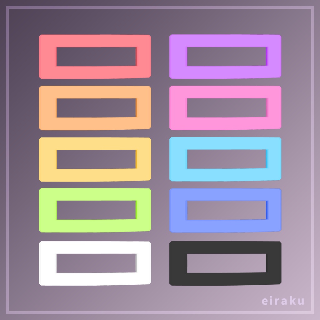 【無料・free・VRChat想定】シンプルなヘアピン1 Simple Hairpin 1