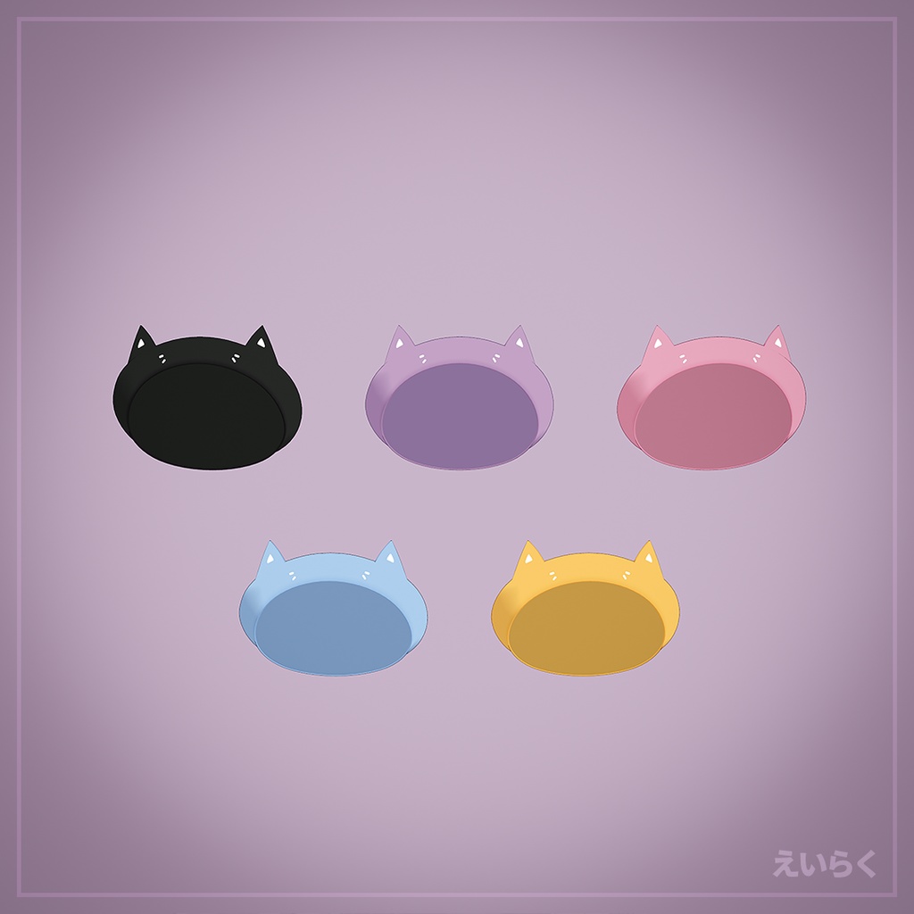 【VRChat想定】猫ベレー帽 Cat Beret Hat