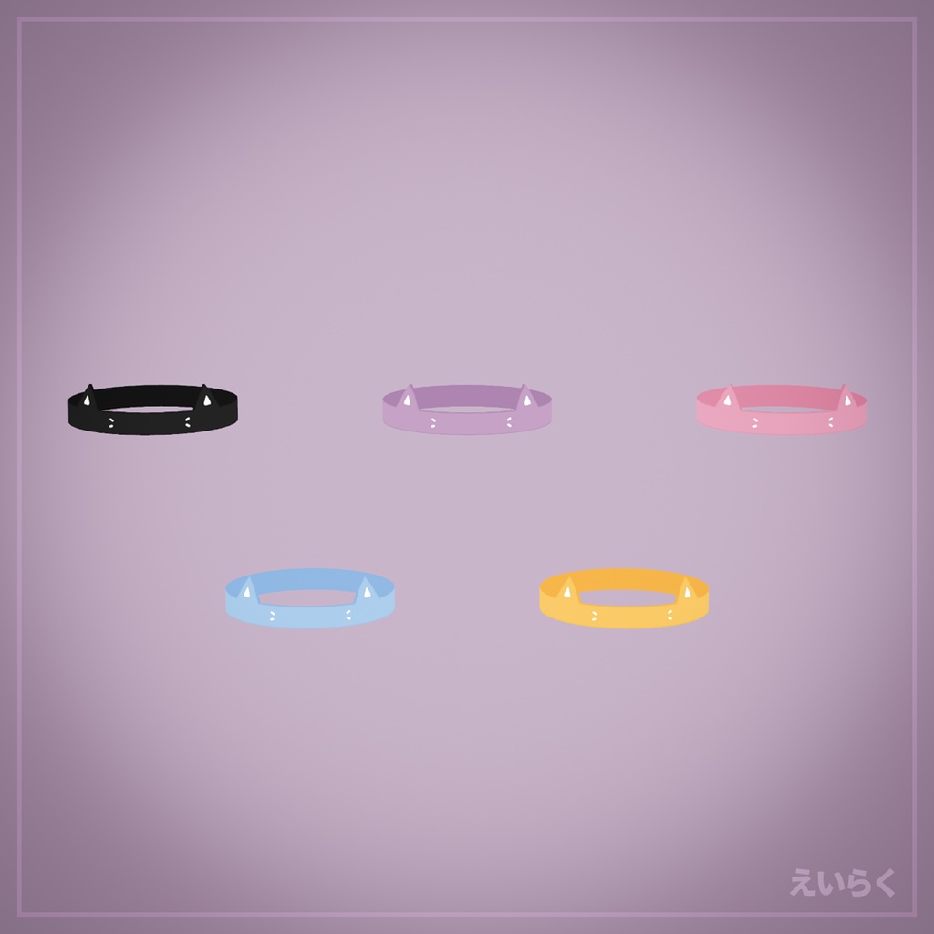 【VRChat想定】猫チョーカー Cat Choker