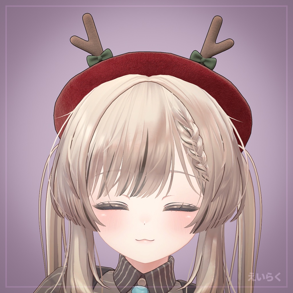 【VRChat想定】馴鹿ベレー帽 Reindeer Beret Hat