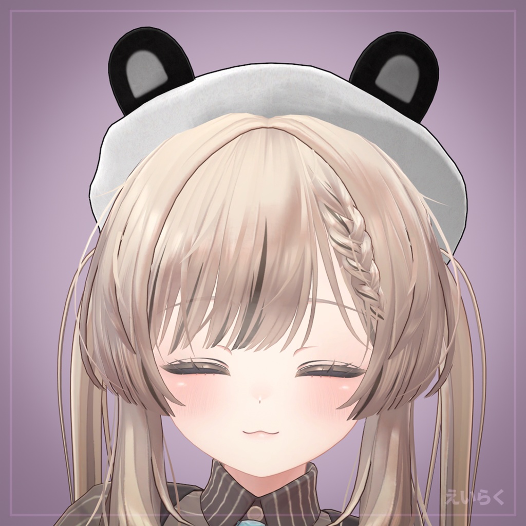 【VRChat想定】熊ベレー帽 Bear Beret Hat