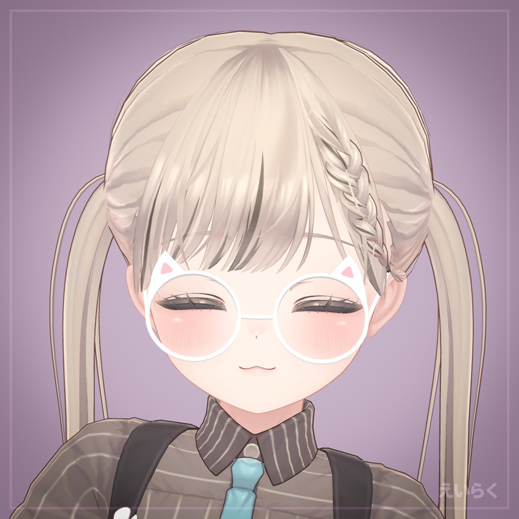 【VRChat想定】猫メガネ Cat Glasses