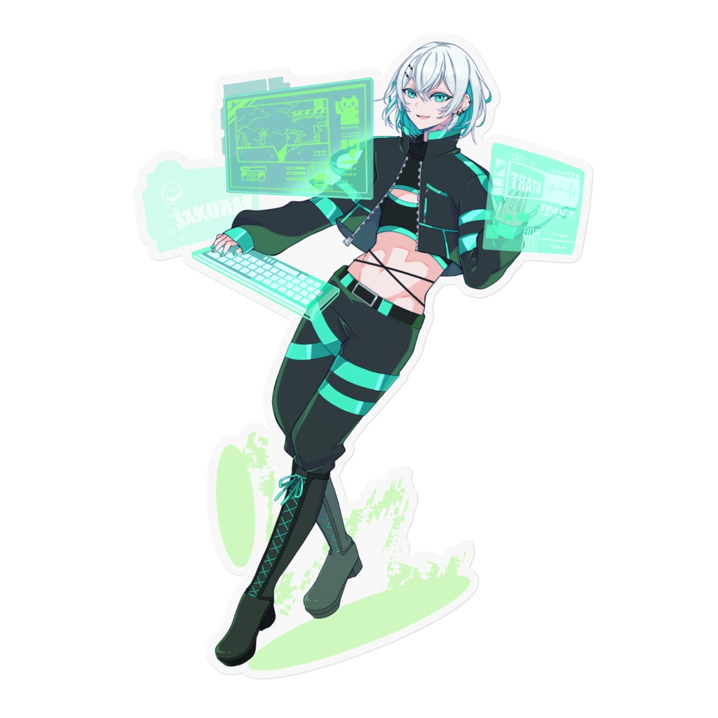 朔栾デビュー記念　ステッカー