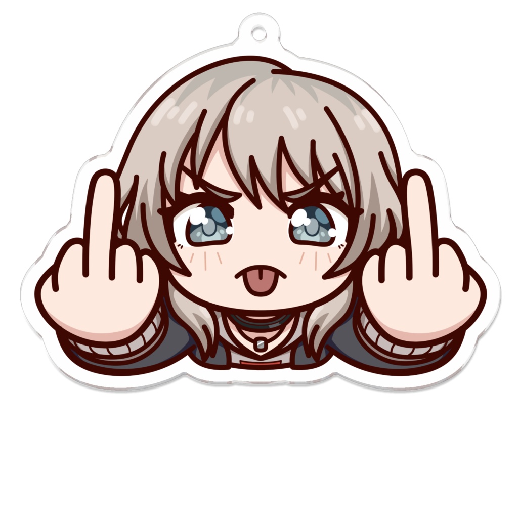 河原木 桃香 キーホルダー "Flip 'Em Off!" Girls Band Cry ガールズバンドクライ Momoka Kawaragi Keychain