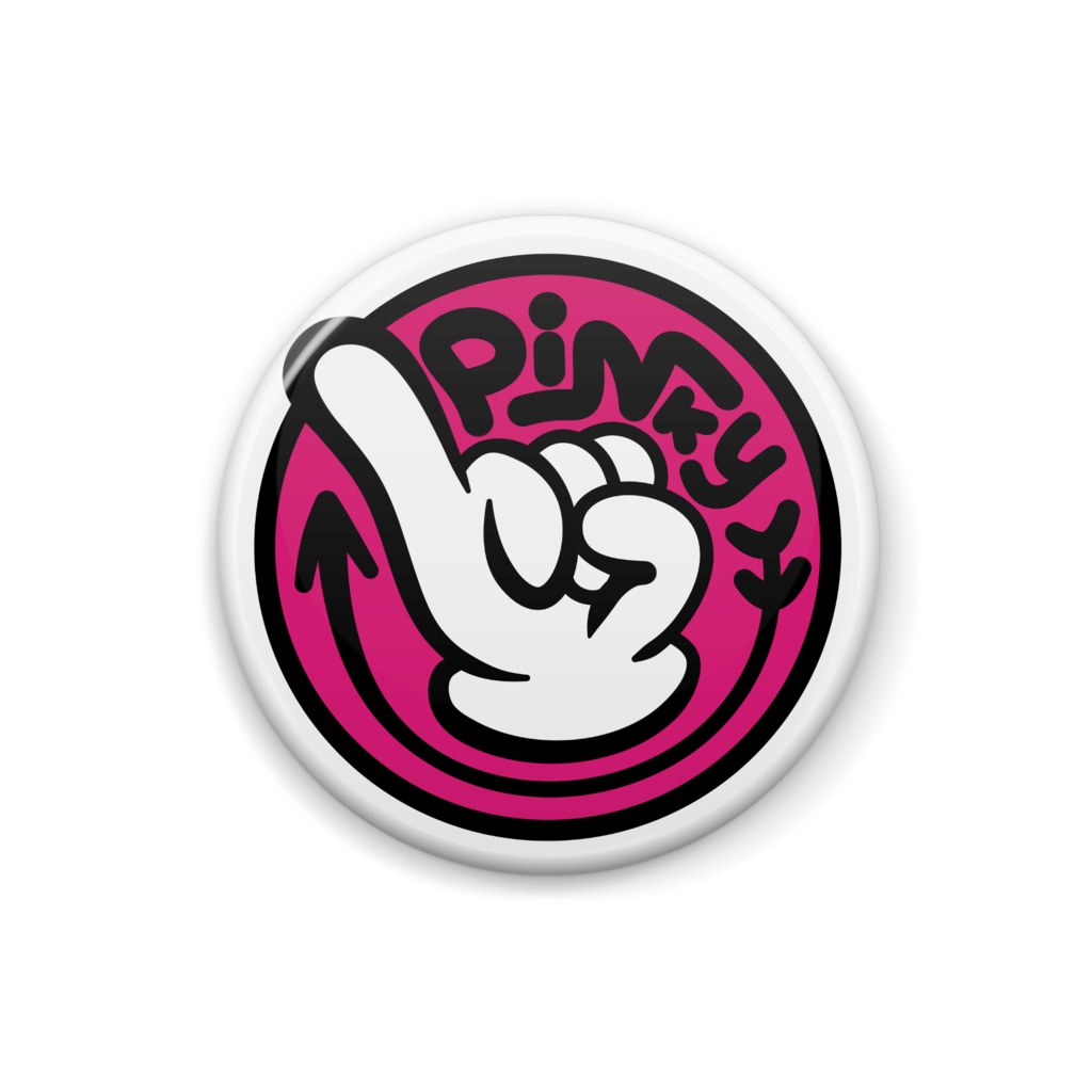 "Pinky Finger UP!" Togenashi Togeari / Girls Band Cry Fanmade Logo Icon Pin Badge ガールズバンドクライ /  ガルクラ