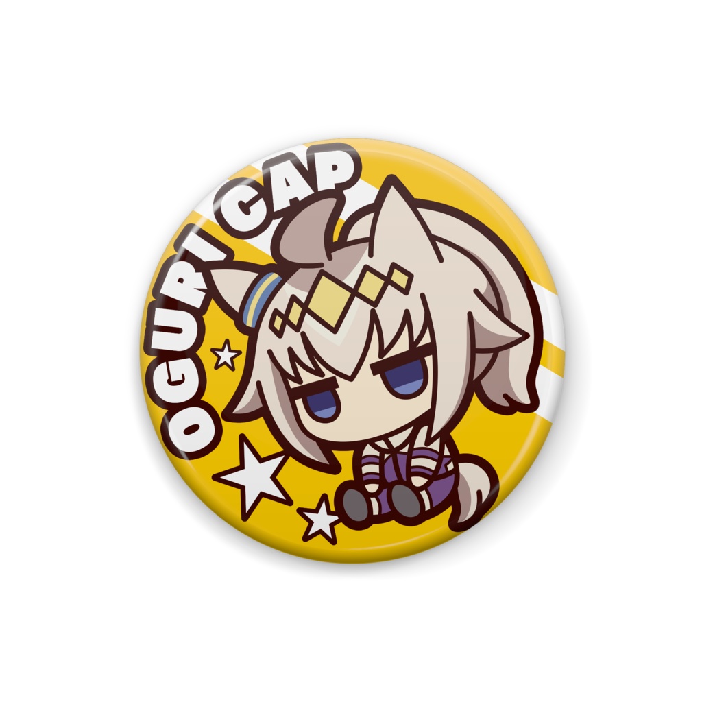 オグリキャップ Oguri Cap Can Badge Metal Pin ウマ娘 プリティーダービー Uma Musume Cinderella Gray