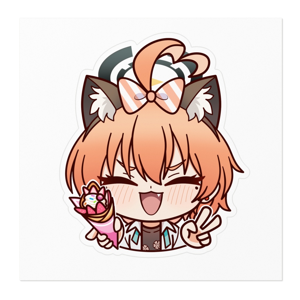 美甘ネル(制服) ステッカー ブルーアーカイブ Mikamo Neru School Uniform Sticker Fanmade Blue Archive