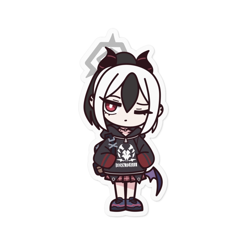 鬼方カヨコ ステッカー ブルアカ Kayoko Onikata Blue Archive fanmade Sticker