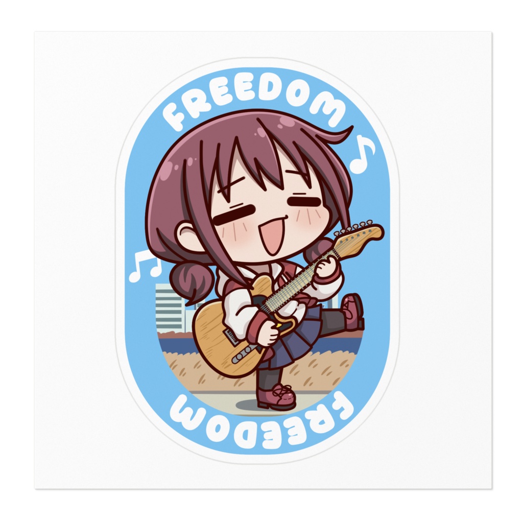 Iseri Nina "Freedom" Girls Band Cry Togenashi Togeari Fanmade Sticker ガールズバンドクライ 井芹仁菜 ステッカー