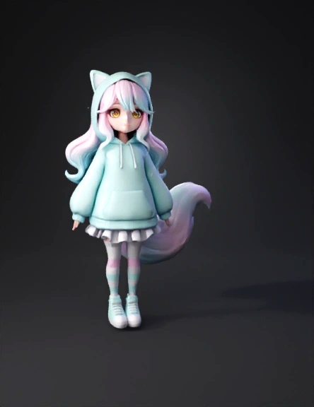 オリジナル3Dモデル「Miku」VRChat対応版