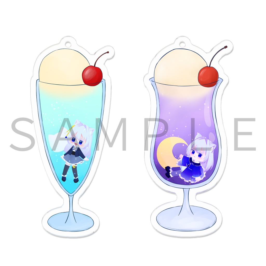 クリームソーダ　アクリルキーホルダー