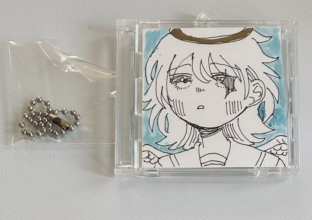 CDジャケット風原画キーホルダー