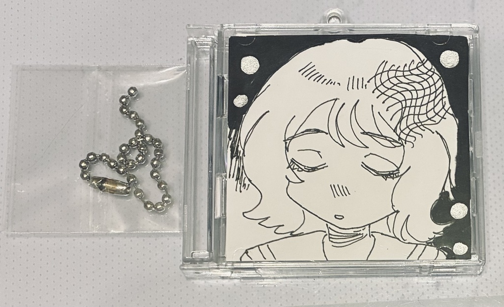 CDジャケット風原画キーホルダー