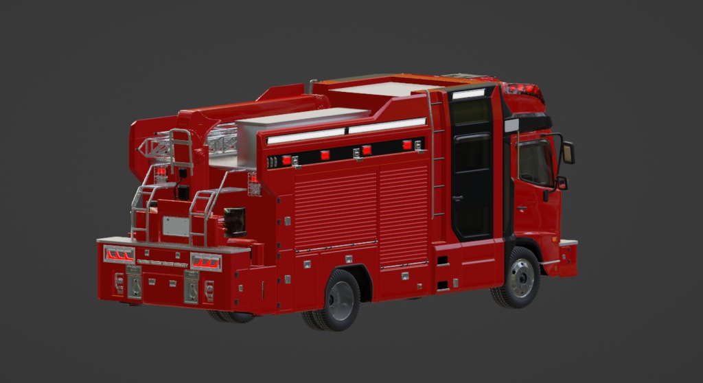 【3Dモデル】モリタ 消防救助工作車Ⅲ型(インテリジェントアタッカー)