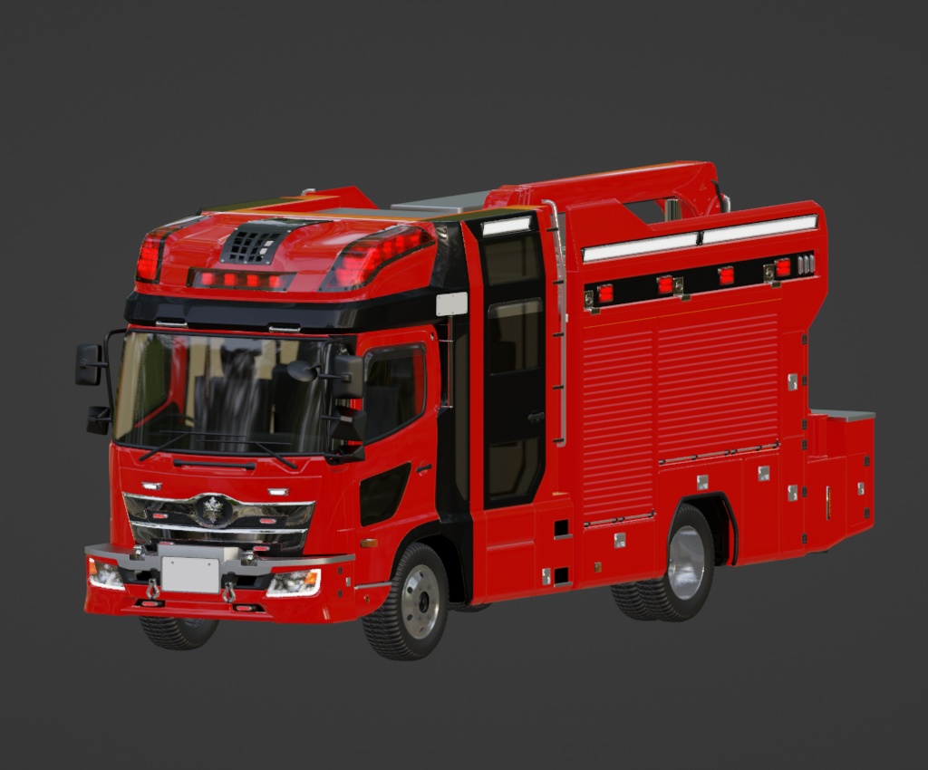 【3Dモデル】モリタ 消防救助工作車Ⅲ型(インテリジェントアタッカー)