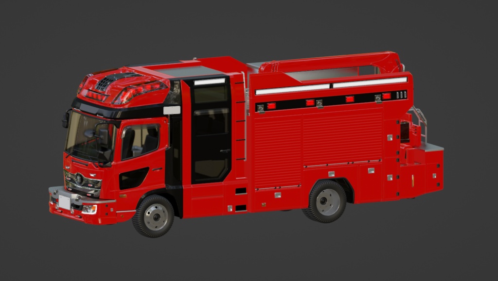 【3Dモデル】モリタ 消防救助工作車Ⅲ型(インテリジェントアタッカー)