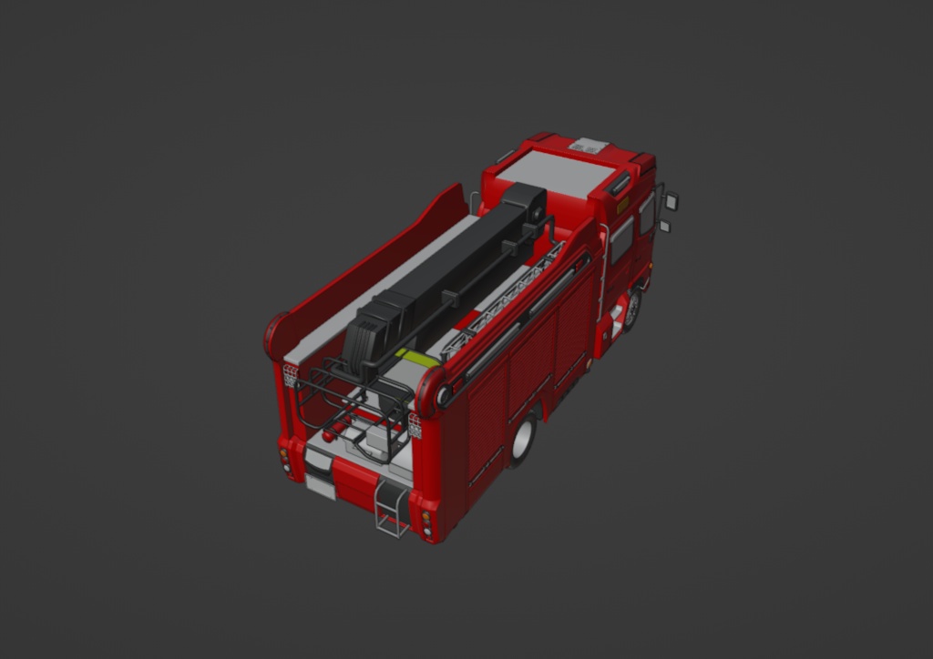 【3Dモデル】ブーム付多目的消防ポンプ自動車