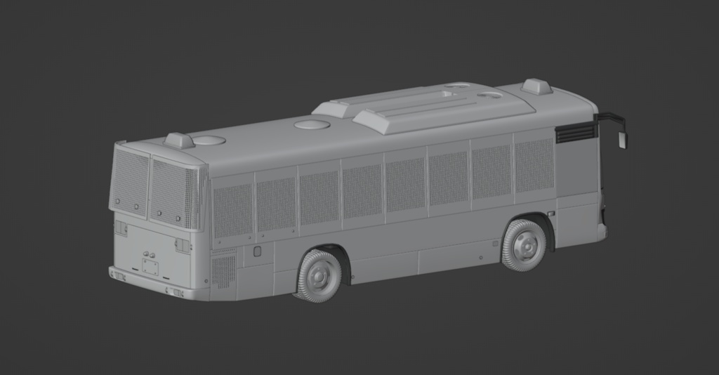 【3Dモデル】警察用大型人員輸送車(中型バス) ※期間限定販売