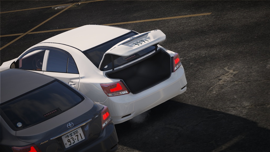 【GTA5専用】260系後期型トヨタアリオン 一般車・覆面車MOD(赤上げアニメーション付)