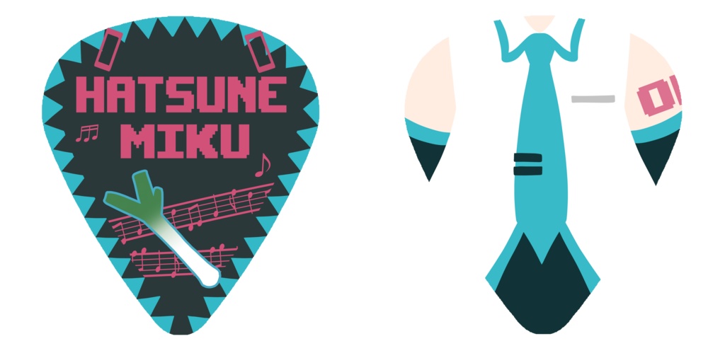 初音ミク ギターピックキーホルダー