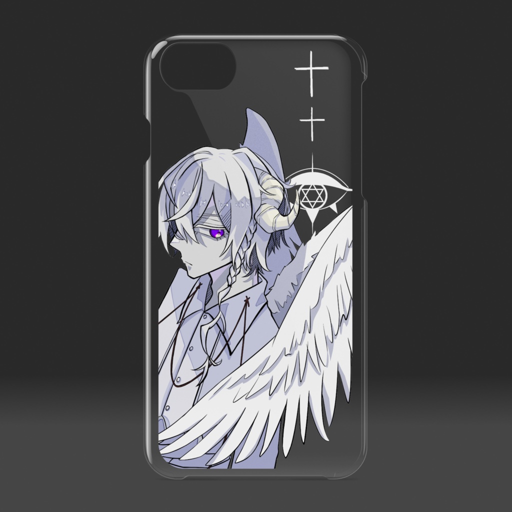 【 堕天使 I 】クリアiPhoneケース