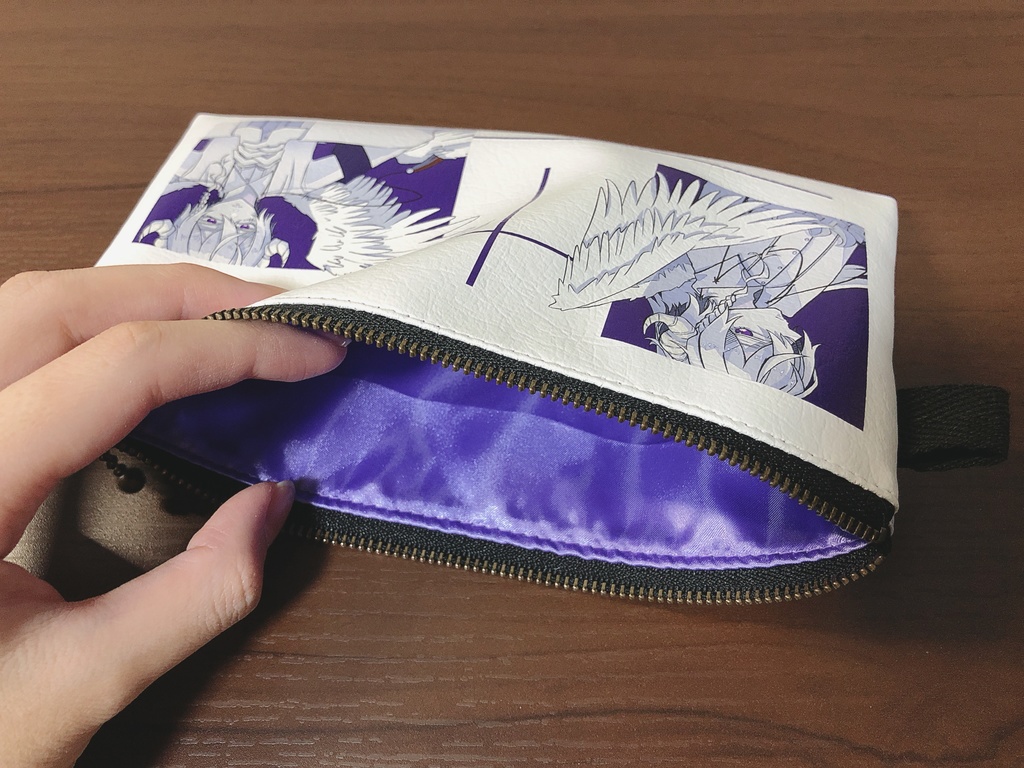 【 堕天使 】平型ポーチ/合皮