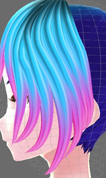 [Free] Blue hair with pink #2