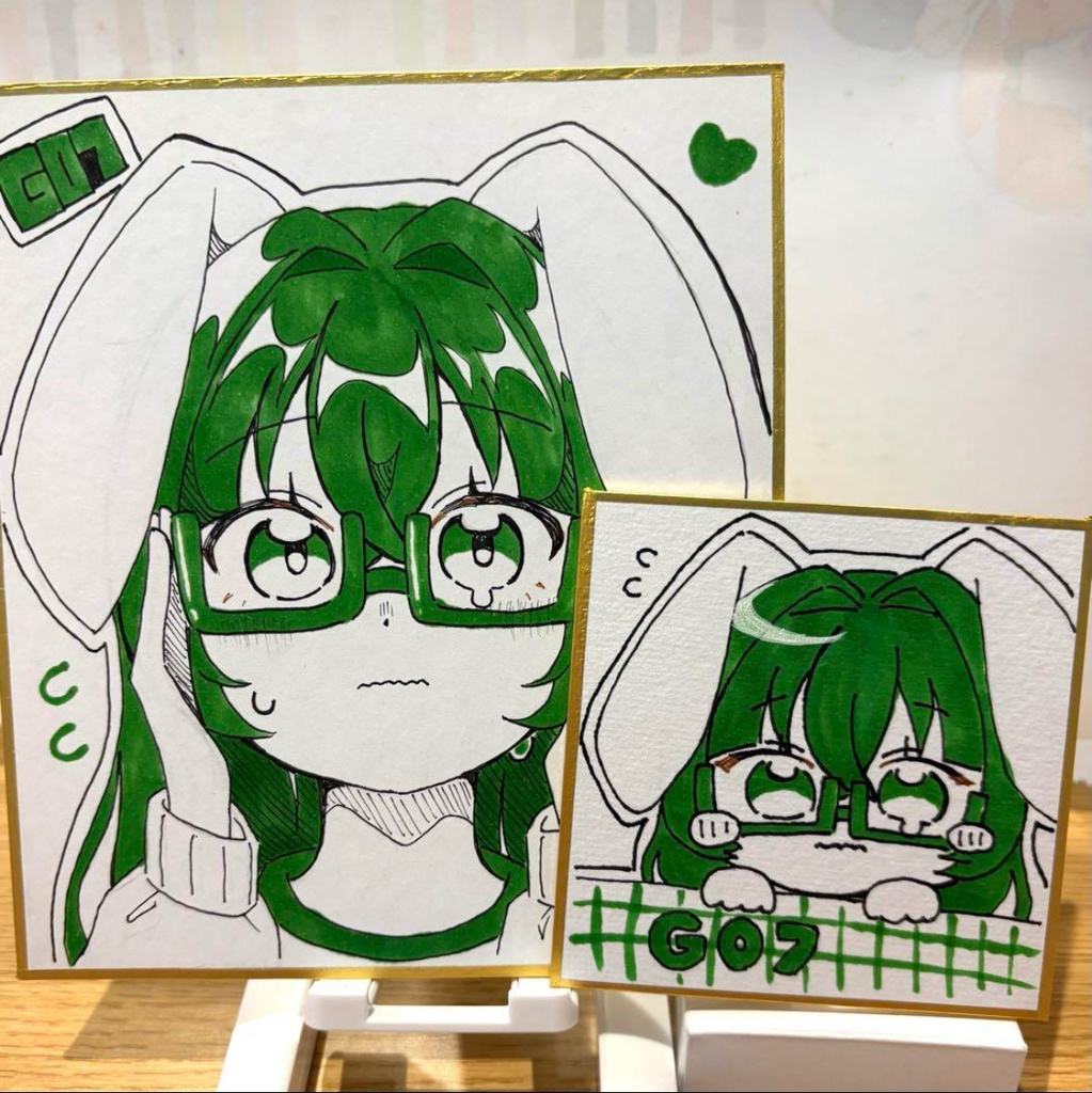 【アナログ原画色紙】#003 #004 2枚セット