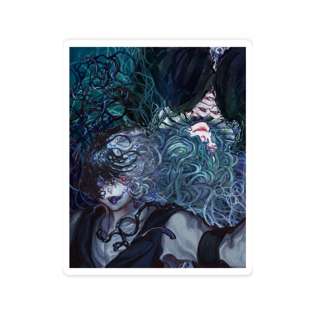 【幽氏×幽理 朔─イラストコラボ】ステッカー