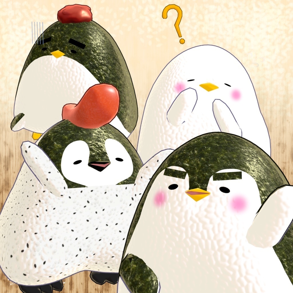 VRChat想定アバター『おにぎりペンギン』 #GIRIPEN - By 竹流 / CP1